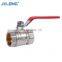 wholesale brass ball valve DN20 PN16 F/F ball valve Chrome Plated red handle   discount good price