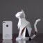 Modern Simple Style Geometry Resin Rabbit Sets In Colorful Triangle Animal Cat Table Decoration Creative Craft Ornaments Dining Room For Home Decor