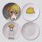 Nordic Simple Style Hand Made Cartoon Cat Dog Red White Plate For Food And Wall Decoration