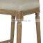 Vintage Louis style high feet chair, French Round back oak wood chair,Antique armless Solid Wood Stool