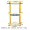 Wall Mounted Transparent Glass Aluminum Bathroom Basket Shower Caddy Set For Bath Soap and Shampoo