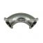 Latest Product Polish ISO standard China stainless steel ss 304 316 Sanitary 90 degree tri clamp elbow