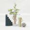 Ins Morandi Color Decoration Ceramic Home Pieces Abstract Vase With Handle