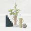 ins morandi color decoration ceramic home pieces abstract vase with handle