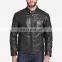 New styles casual jacket men simple black windbrake crop jacket with zipper pu leather jacket men