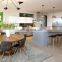 Los Angeles Modern/contemporary White Lacquer Kitchen Cabinet With Quartz Countertop, Island, Appliances