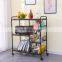 K&B metal storage rack shelf with drawer multifunctional storage racks holders with wheel