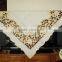Embroidery table cloth and cushion cover 100% cotton damask tablecloth chair covers and tablecloth hotel tablecloth