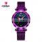 CHENXI 306 Personality Starry sky Stainless Steel Mesh Strap Women Woman Quartz Magnet Watch