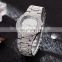 GREALY RL118-G 3pcs Women Qaurtz Diamond Wristwatch Fashion Iced out Watch Bracelet Set
