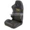Yellow Embroidery grid PVC  Adjustable with single/double slider racing seat for car use Car Seat
