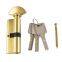 gold color fan shaped thumbturn single open euro profile brass lock cylinder