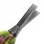 Professional Stainless Steel 5 Blades Kitchen tailor Scissors Herb Scissors With Comb