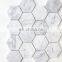High Quality Natural Stone Carrara White Hexagon Marble Mosaic Tile for wall