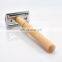 mens high quality  durable reusable  eo-friendly double edge natural maple wood handle shaving safety razor