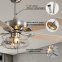 Retro American style ceiling fan light/Ceiling fan light 110V fan living room light（Wechat:13510231336）