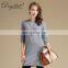 Custom Design Casual Pullover Crew Neck Half Sleeves Pure Cashmere Knitted Women's Sweater Dress