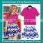 2015 OEM female Europe and the United States style t shirt with full print skirt leisure dress made in China