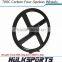 700C four spokes clincher carbon wheelset 46mm profile of 23mm width for road bicycle or fix gear cycling