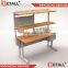Detall workstation table with storage cabinet