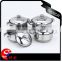 Cheap price south africa 4pcs cooking pots/indian cooking pots/stainless steel cookware set
