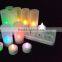 12 colors induction rechargeable electric plastic rechargeable led candle