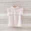 Wholesale Cotton Girls T-shirt Children Tops Garment Fly Sleeve Cotton T-shirt For Girls