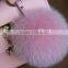 Hang On Bag Phone Carkey Fashion Charm Girls Real Racoon Fox Fur Key Chain