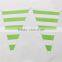 Professional Party Supplier Striped Paper Flags for Baby shower