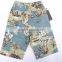 Mens cheap 100%cotton summer stocklot apparel printed shorts
