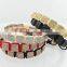 Wholesale micro setting zircon bracelet Braided stone beads Bracelet With Stainless Steel beads