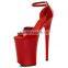 Ultra 20cm High Heel Shoes Lady gaga high heels pole dancing Shoes lady's 20cm Stripe shoes