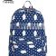 China suppliers alibaba wholesale Whale pattern print backpack girls school backpack                        
                                                Quality Choice