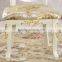 Hotel General Use Gold Gilt Armless Chair Solid Rubber Wood Gold Leaf Chair