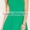 2016 China supplier OEM fashionable halter pleated woven mini dress