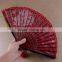 Vintage China Tranditional Lady Handheld Fan Costume Party Wedding Dancing Folding Flower Lace Hand Fan Beautiful Decoration