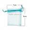 Free Shipping Beautiful Blue 100PCS Jewelry Packing Drawable Organza Bags Wedding Gift Bags 7CMX9CM
