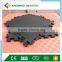 cheap price anti-slip rubber interlocking indoor tile/interlocking gym tile/Interlocking rubber tile flooring with hidden joint