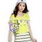 Custom wholesale yarn dyed cotton girls casual dresses with printing
