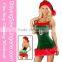 Festive Lace up Mrs Claus Dress Women Sexy Slimming Christmas Costume
