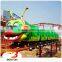 Amusement Park Rides Kids Fairground Ride Small Roller Coaster Big Green Worm Ride for Sale