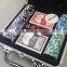 500 holds poker chip case with playing card and dice and dealer,chips card set