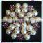 YHA#75 crystal pearl brooch - polyester banquet wedding wholesale table cloth cover chair cover sash band