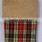 traditional check Christmas stocking