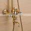 Luxury gold plated bath shower set