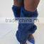 Charming Luxury Posh Sapphire Color Fox Fur High Knee Socks Real Fur Leg Warmers