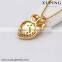 32547 Xuping fashion heart design zircon 18k gold color pendant