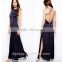 2016 New design and high quality sexy gambar model gaun satin long dress
