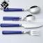 Machine Polish Wholesale Stainless Steel Colored Plastic Handle Cutlery For Promotion Gift