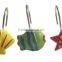 Seashell polyresin shower curtain hooks, hand-painted curtain hooks